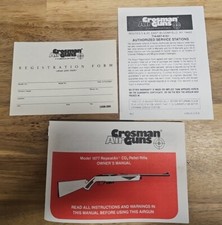 Crossman Model 1077 Co2 Pellet Rifle Owners Manual