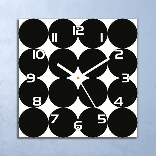 Horloge murale verre 30x30 - horloge, en