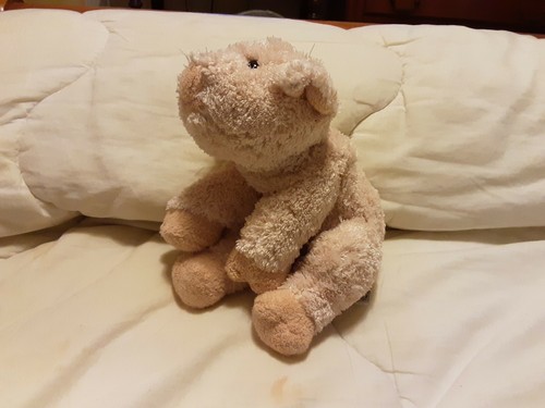 Doudou peluche cochon rose - peluche,