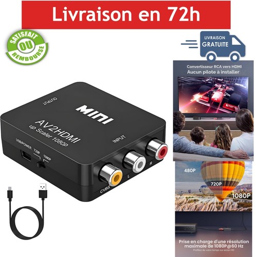 Convertisseur rca vers hdmi - convertisseur,