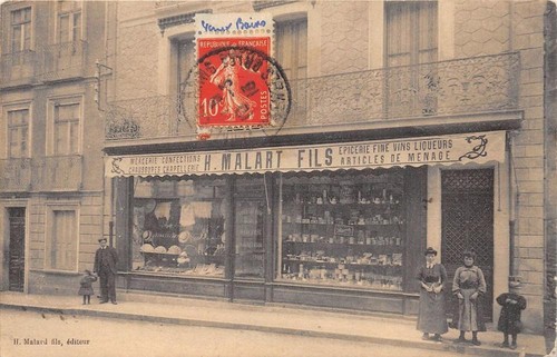 Cpa magasin mercerie - magasin, de