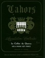 Cahors le Cellier du Quercy Wine Label