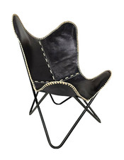 Fauteuil Papillon En Cuir Premium Moderne Rustique Pour Domicile