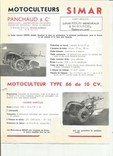 SIMAR MOTOR CULTIVATOR TYPE 66 / catalogue brochure leaflet prospectus