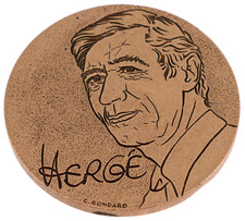 Hergé-Pièce en Bronze, grand
