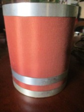 Abat jour vintage tissu et cercles metal pour lampe METAL CHROME dlg Barbier, ou