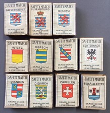 Lot de 11 boîtes d'allumettes