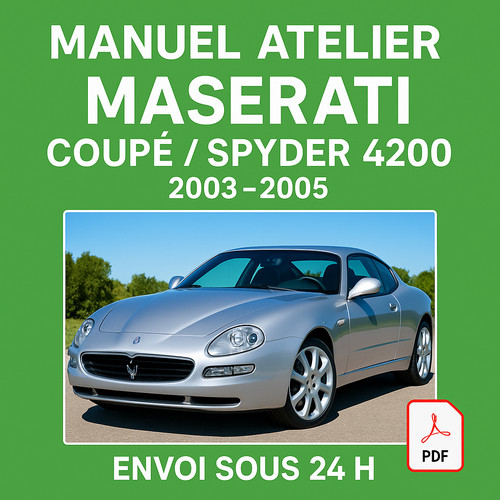 Manuel atelier maserati - maserati, coupé