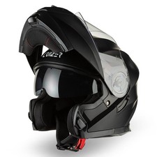 Casque moto modulable CRUIZER double visière transparent noir mat ECE 2206
