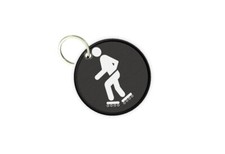 Porte cles clé clefs rond imprime double face roller patin a roulette