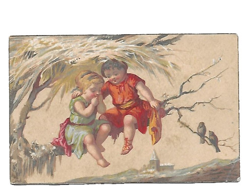 Chromo ancien cms enfants - ancien, h.