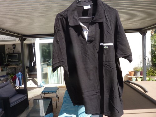 Polo lacoste noir avec - lacoste,