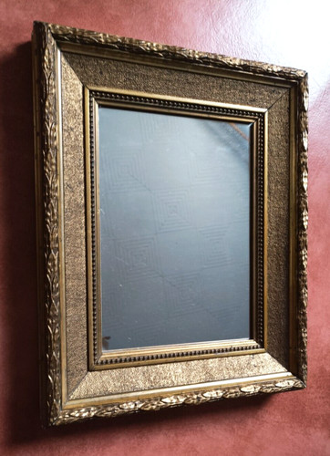 Petit miroir bois stucs - petit,