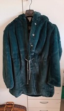 Manteau fausse fourrure vert