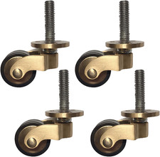 4PCS Laiton Massif Roulettes De Meubles D'Oruniverselles,Roues Pivotantes