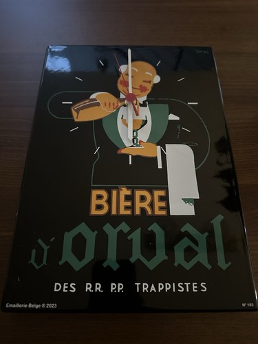 Rare horloge plaque tôle - horloge,