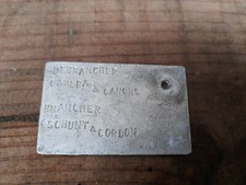 aluminum ID plate pilot aircraft ww2