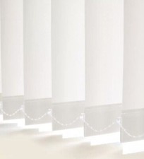 PREMIUM WHITE MADE TO MEASURE VERTICAL BLIND REPLACEMENT SLATS 89mm (3.5") WIDE