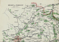 Carte guerre Nord-Est au 1/1.000.000è avec emplacement des forts et frontières