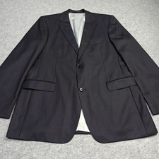 HUGO BOSS Hommes Costume Veste US-44L EU-106 Laine Noir Zegna-Cloth Pinstripe