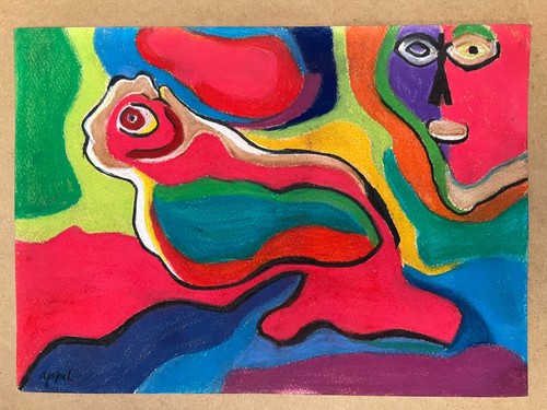 Dessin karel appel - dessin, sur