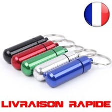Porte Cle Etanche Médicament Pillule Pillulier Mini Aluminium Boite Rangement