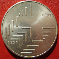 Suisse. 20 Francs 1991, 700
