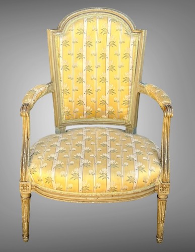 Fauteuil cabriolet louis xvi - fauteuil,