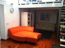 Sofa with pouf - Alcantara modular chaise longue