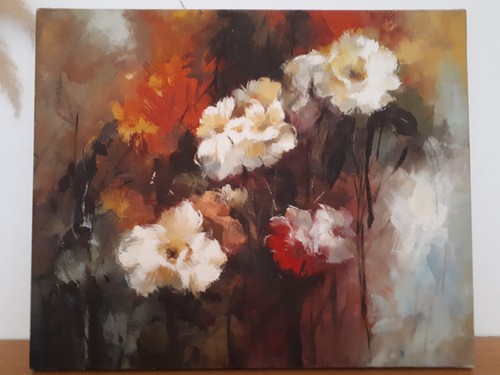 Fleurs huile sur - "fleurs",