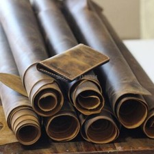 véritable cuir Orange foncé