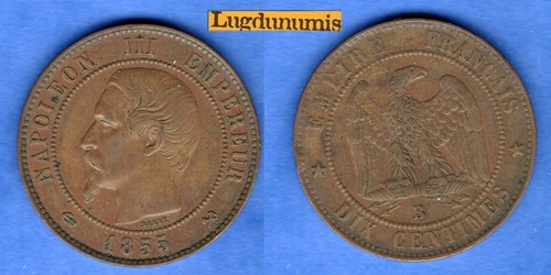 Centimes napoléon iii - centimes, 1855