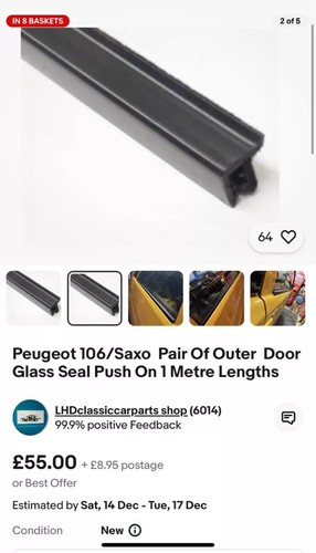 Peugeot 106 rubber kit - kit, see