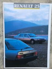 catalogue brochure concession renault 25 V6 turbo TS TD GTS GTD TX GTX