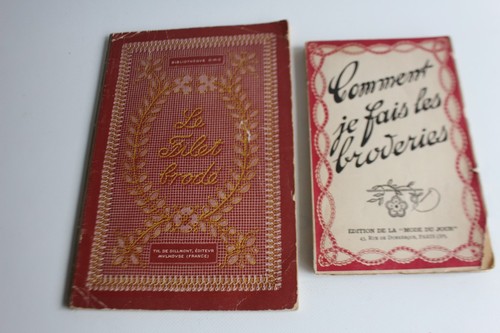 Livres filet brodé - livres,
