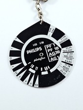 KEYCHAIN - PHILIPS PHOTOFLUX - Camera Bulbs - Metal, 1960s -