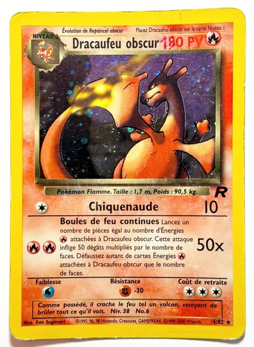 Dracaufeu obscur holo 82 - dracaufeu,