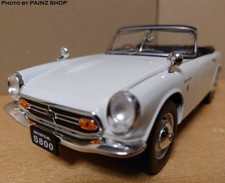 1/18 Honda S800 Diecast Convertible Model, White, New, Collectible Mini Car