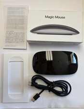 Open Box - Apple Magic Mouse Multi-Touch Black MMMQ3AM/A A1657 w/ usbc cable
