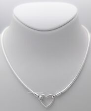 NEW 100% Authentic PANDORA 925 Ale Heart Closure Snake Chain Necklace 393377C00