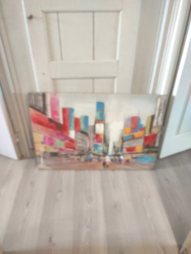 Ancien tableau huile - ancien, toile