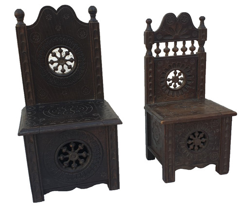Chaises poupée bois - chaises,