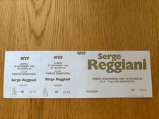 billet ticket place de concert  SERGE REGGIANI