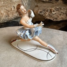 Dresden Lace Figure Skater West Germany Blue Ice Nice