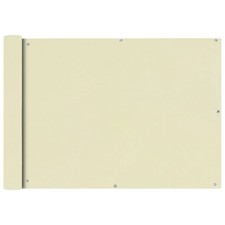 Écran de Balcon Tissu Oxford 90x600 cm Crème Brise vent Ombre de jardin vidaXL