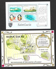 St. Lucia 1982+1995 Battle of the Saints/Battle of Rabot 2 x MS MNH