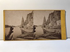 Rocher Bayard Meuse Dinant Anseremme Photo Stereo Vintage Albumine