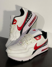 NIKE MENS SIZE 10 SHOES AIR MAX LTD 3 WHITE UNIVERSITY RED BLACK BV1171-100