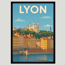 Affiche Poster mural Lyon