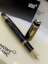 Luxury Montblanc BOHEME Limited Edition Black + Gold Fountain Pen - Free Ship